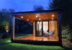 garden room at night